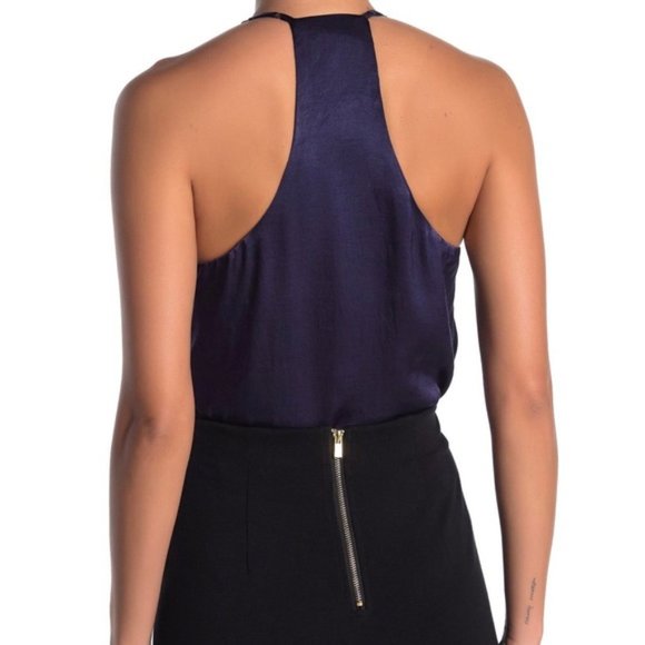 Socialite Blue Black Lace Trim Bodysuit Size XL - Picture 3 of 13